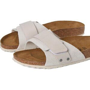 NEW Birkenstock Arizona OITA  Antique White Suede Leather Sandals 41 Womens 10
